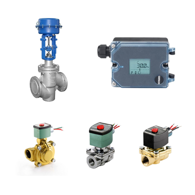Valvole di controllo pneumatiche con posizionatore elettropneumatico Samson 3725 e valvole solenoide ASCO