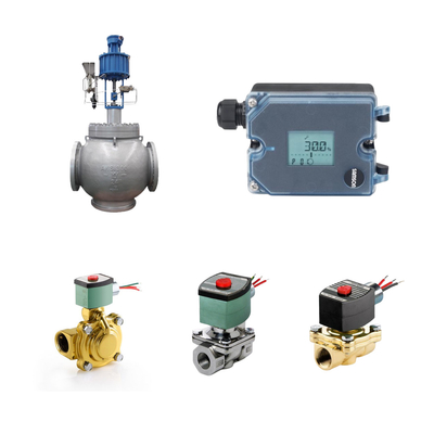 Valvole di controllo pneumatiche con posizionatore elettropneumatico Samson 3725 e valvole solenoide ASCO