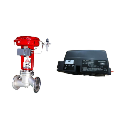 Valvola di controllo con Fisher 3800 come posizionatore e valvole solenoidi ASCO serie 210