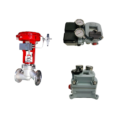 Valvola di controllo con Masoneilan SVI II AP Advanced Performance Digital Valve Positioner e Fisher 67CFR Filter Regulator