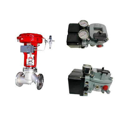 Valvola di controllo con Masoneilan SVI II AP Advanced Performance Digital Valve Positioner e Fisher 67CFR Filter Regulator