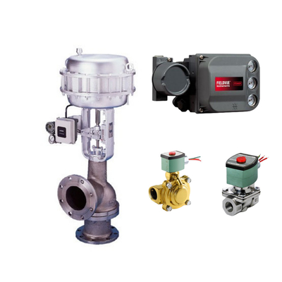 Sostituzione rapida della valvola di controllo a sedile singolo con Fisher DVC6200 Valve Positioner e EMERSON ASCO210 Valvola solenoide a due vie