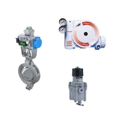 Valvola di controllo cinese con posizionatore HART digitale Flowserve Logix 3200MD e regolatore di filtro Masoneilan 78-40