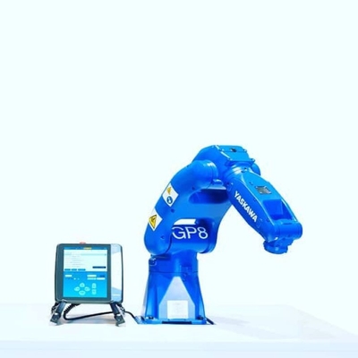 6 assi di selezione e posizionamento del braccio robotico Yaskawa GP8 con CNGBS Robot Gripper per robot di movimentazione dei materiali