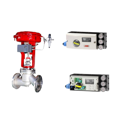 Valvola di controllo pneumatico con posizionatore ABB TZIDC-200 e interruttore di limite di rotore