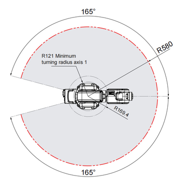 ABB IRB120 con braccio robot a 6 assi e carico utile 3 kg raggiunge i 580 mm per il pick and place come robot di movimentazione