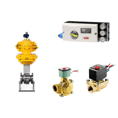 Valvola di controllo pneumatico con posizionatore ABB TZIDC-200 ed EMERSON ASCO210 Valvole solenoidi a due vie