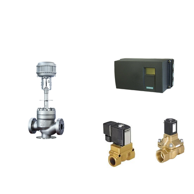 Valvola di posizionamento pneumatica di controllo Siemens SIPART PS2 e valvola solenoide a vaso