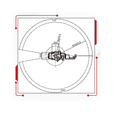 Braccio automatico del robot di saldatura SF6-C1400 con torce di saldatura con portata 1440 mm