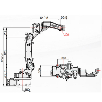 Braccio automatico del robot di saldatura SF6-C1400 con torce di saldatura con portata 1440 mm