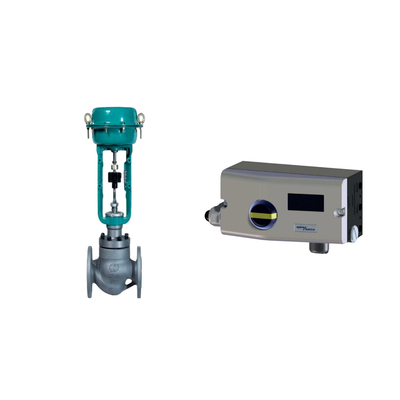 Valvola pneumatica con Spirax Sarco Smart Valve Positioner SP7-10-11 e Fisher 67CFR Filter Regulator