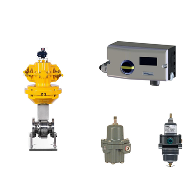 Valvola pneumatica con Spirax Sarco Smart Valve Positioner SP7-10-11 e Fisher 67CFR Filter Regulator