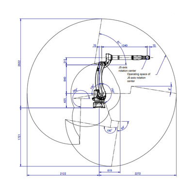 Alto raggio Fanuc M-20iD/12L 6 Assi Braccio Robot Industriale Come Robot di Saldatura Per Saldatura