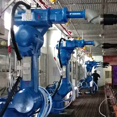 6 Assi Verniciatura Braccio Robotico Yaskawa MPX1950 Con CNGBS Robot Abbigliamento Per Robot Verniciatura Automatica