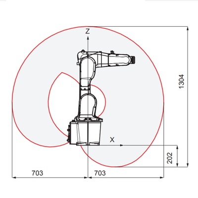 ABB IRB 1200 Braccio robotico industriale con pinza CNGBS come apparecchiatura per la movimentazione dei materiali CNC