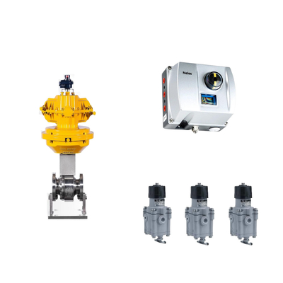 Valvola di controllo pneumatico cinese con Neles ND9000 posizionatore di valvola intelligente con Masoneilan 78-40 regolatore filtro