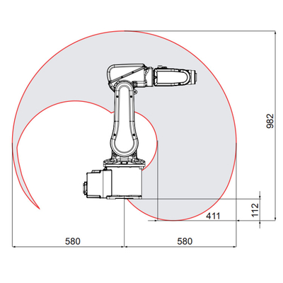 ABB IRB 120 6 Asse braccio robotico industriale con presa CNGBS per una produzione flessibile e compatta