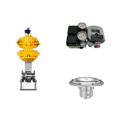 Valvola di controllo pneumatico con posizionatore Masoneilan SVI2-21123121 e valvola di regolazione della pressione Tescom 44-4600