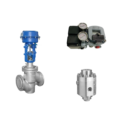 Valvola di controllo pneumatico con posizionatore Masoneilan SVI2-21123121 e valvola di regolazione della pressione Tescom 26-1100