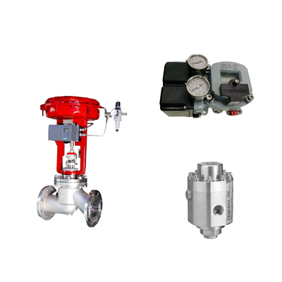 Valvola di controllo pneumatico con posizionatore Masoneilan SVI2-21123121 e valvola di regolazione della pressione Tescom 26-1100