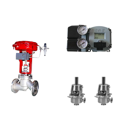 Valvola di controllo pneumatico con posizionatore Masoneilan SVI2-21113121 e valvola di regolazione della pressione Fisher SR5