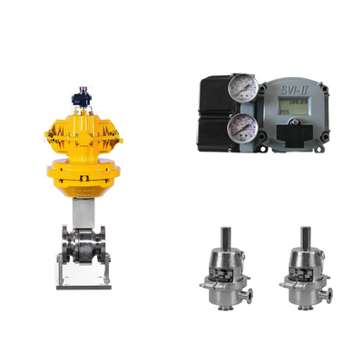 Valvola di controllo pneumatico con posizionatore Masoneilan SVI2-21113121 e valvola di regolazione della pressione Fisher SR5