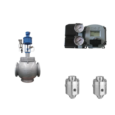 Valvola di controllo pneumatico con posizionatore Masoneilan SVI2-21123111 e valvola di regolazione della pressione Tescom 26-1100