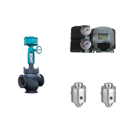 Valvola di controllo pneumatico con posizionatore Masoneilan SVI2-21123111 e valvola di regolazione della pressione Tescom 26-1100