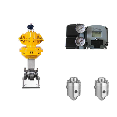 Valvola di controllo pneumatico con posizionatore Masoneilan SVI2-21123111 e valvola di regolazione della pressione Tescom 26-1100