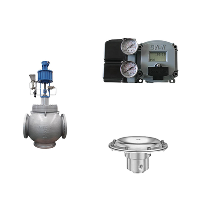 Valvola di controllo pneumatico con posizionatore Masoneilan SVI2-21123111 e valvola di regolazione della pressione Tescom 44-4600