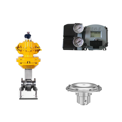 Valvola di controllo pneumatico con posizionatore Masoneilan SVI2-21123111 e valvola di regolazione della pressione Tescom 44-4600