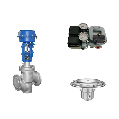 Valvola di controllo pneumatico con posizionatore Masoneilan SVI2-22123121 e valvola di regolazione della pressione Tescom 44-4600