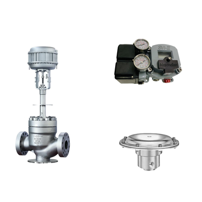 Valvola di controllo pneumatico con posizionatore Masoneilan SVI2-22123121 e valvola di regolazione della pressione Tescom 44-4600