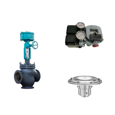 Valvola di controllo pneumatico con posizionatore Masoneilan SVI2-22123121 e valvola di regolazione della pressione Tescom 44-4600