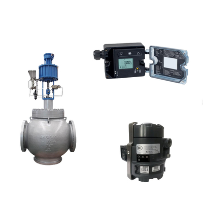 Valvola globe con posizionatore elettropneumatico Samson 3725 e Fisher 846