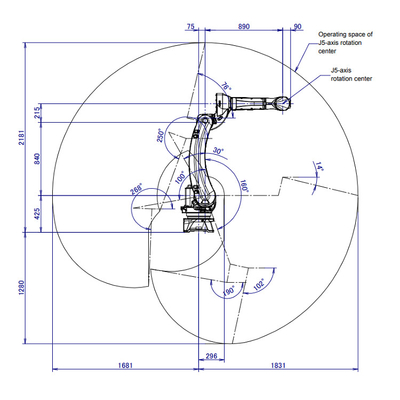 FANUC Robot di 6 assi Robot industriale M-20iD/25 con posizionatore di saldatura CNGBS per la saldatura