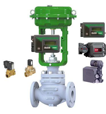 Valvola di controllo pneumatica con valvola solenoide Burkert e posizionatore DVC6200 DVC2000 per applicazioni generali