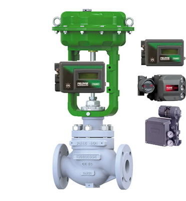 Valvola di controllo pneumatica con valvola solenoide Burkert e posizionatore DVC6200 DVC2000 per applicazioni generali