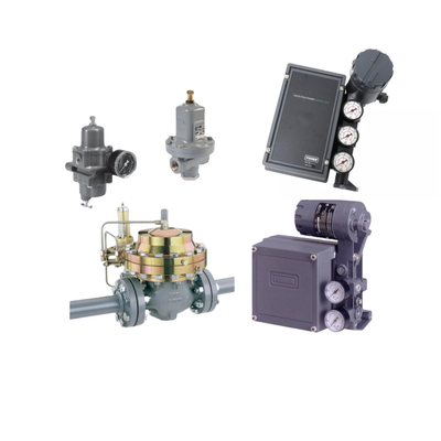 Posizionatore di valvole elettro-pneumatiche Fisher 3620J con regolatore Fisher e valvola solenoide ASCO