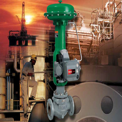Controllo della pressione / del flusso Slide con controllo Fisher ET/EZ E 657/667 Attuatori pneumatici DVC6200 Valve Positioner
