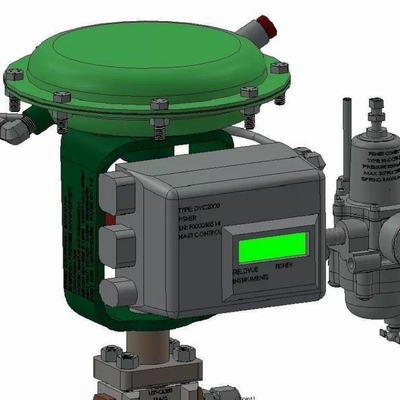 Controllo della pressione / del flusso Slide con controllo Fisher ET/EZ E 657/667 Attuatori pneumatici DVC6200 Valve Positioner