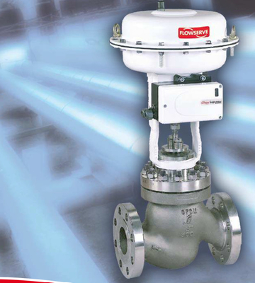 Stazione di riduzione della pressione e di scaldamento con attuatore di valvola Flowserve e posizionatore di valvola Flowserve 520md Logix