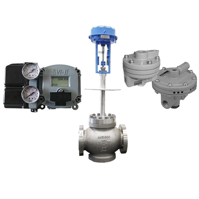 La valvola di controllo in acciaio al carbonio utilizza Masoneilan SVI2-21123111 valvola posizionatore e Fisher846 convertitori elettrici