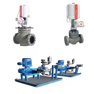 Stazione di riduzione della pressione e scaldamento con valvola di controllo Flowserve Mark One Valtek Actuator e 3200MD Valve Positi