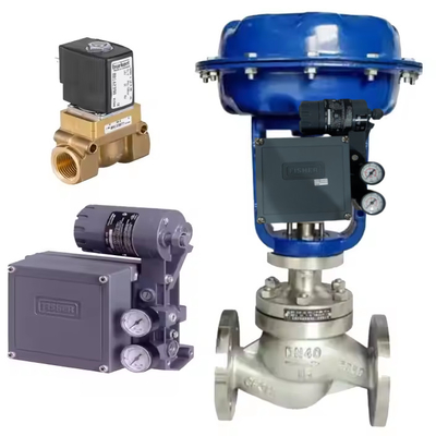 Valvola di controllo pneumatica con Fish-Er 3582I e regolatore Masoneilan e valvola solenoide Burkert per valvola a sfera in stock