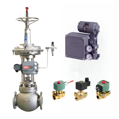 Valvola di controllo cinese dotata di Fisher DVC6200 DVC2000 DVC7k DVC510si posizionatore intelligente e valvola solenoide ASCO
