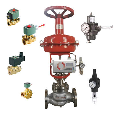Valvola di controllo pneumatica lineare con flowserve LOGIX 520MD DIGITAL HART VALVE POSITIONER E ASCO Solenoid Valve In stock
