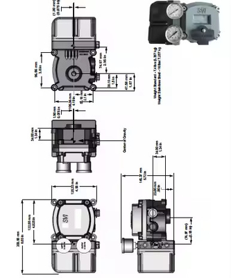 Parts Masoneilan SVI II AP Advanced Performance Digital Valve Positioner Con Valvola Solenoide ASCO Per Valvola di Controllo del Flusso della Cina