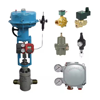 Valvola guida superiore cinese a angolo retto con posizionatore di valvola SVI2 e valvola solenoide ASCO in stock