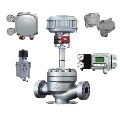 La famosa valvola di controllo pneumatico cinese con posizionatore Masoneilan SVI2-21123121 e valvola solenoide Burkert 5404